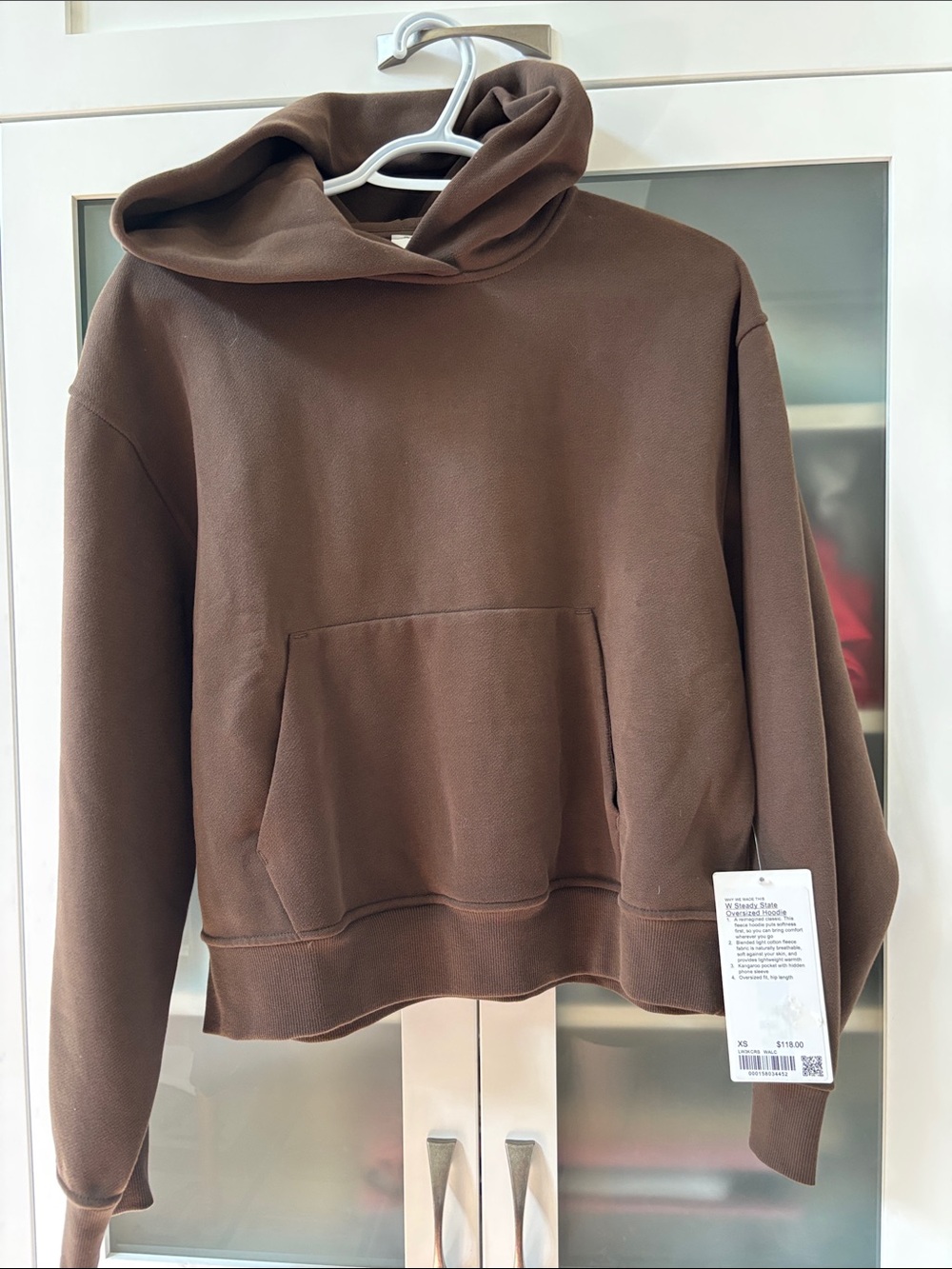 Lululemon W Steady State Oversized Hoodie WALNUT CRUNCH NWT SZ XS 🤎🤎🤎